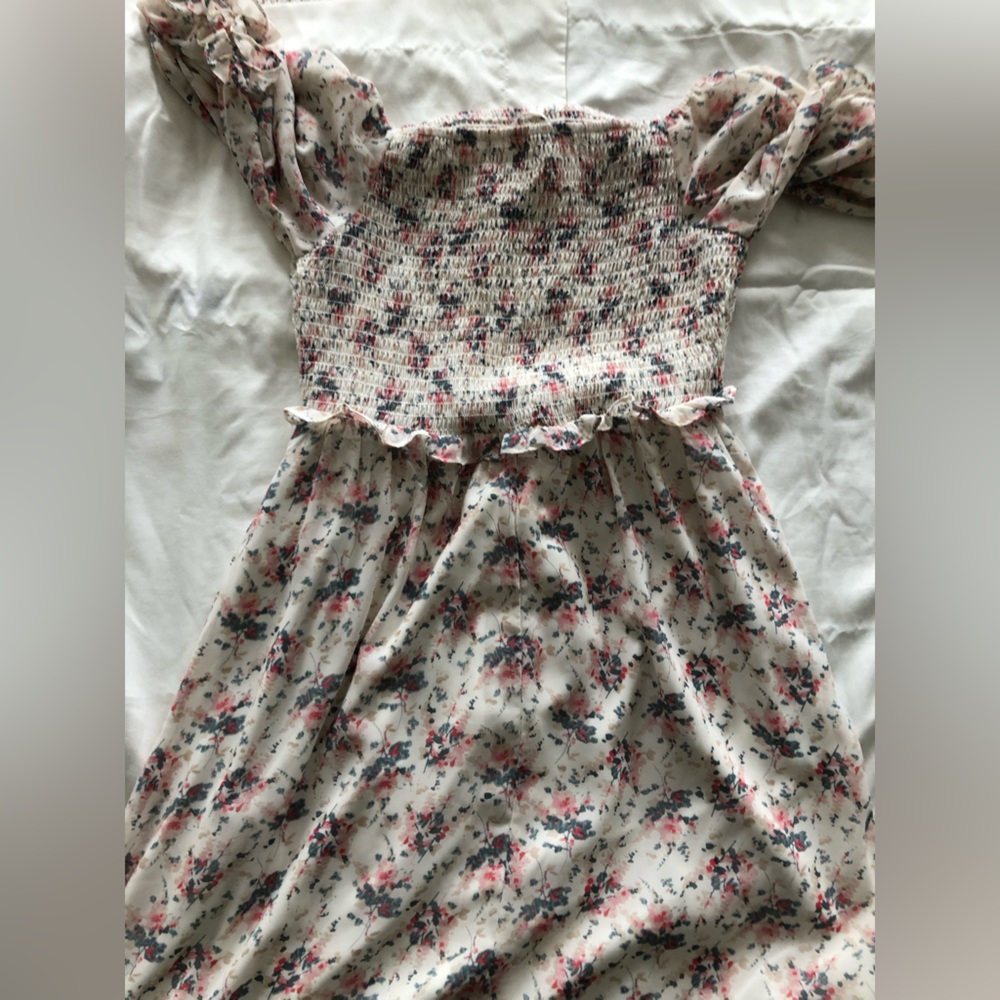 Adored Vintage - Bucolic Charm Maxi Dress - Rose - Small